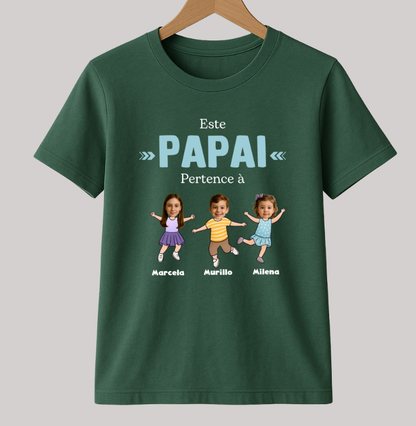 Camiseta Personalizada Pai incrível pertence à