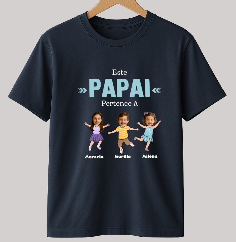 Camiseta Personalizada Pai incrível pertence à