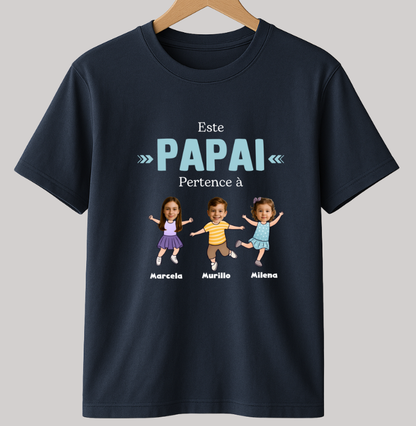 Camiseta Personalizada Pai incrível pertence à