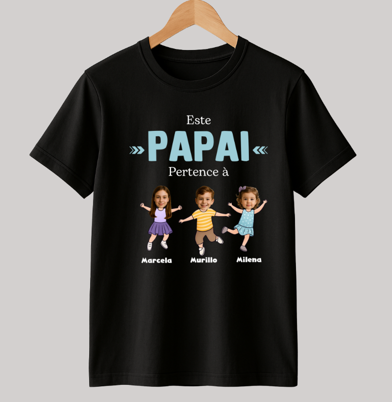 Camiseta Personalizada Pai incrível pertence à