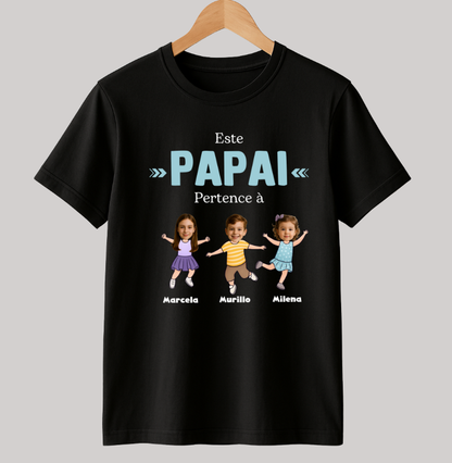 Camiseta Personalizada Pai incrível pertence à