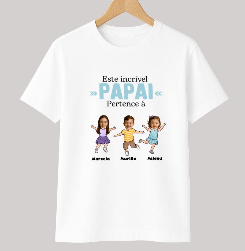 Camiseta Personalizada Pai incrível pertence à