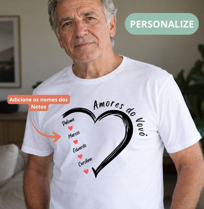 Camiseta Personalizada Amores do Vovô (Versão Masculina)