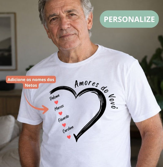 Camiseta Personalizada Amores do Vovô (Versão Masculina)