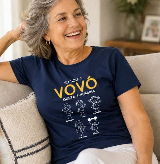Camiseta Personalizada Eu sou Vovó/ Vovô  Desta turminha