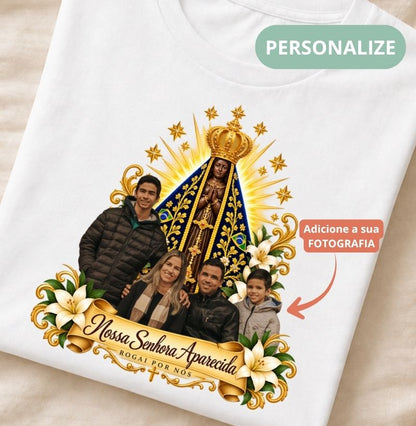 Camiseta Personalizada Nossa Senhora Aparecida com Foto