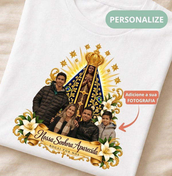 Camiseta Personalizada Nossa Senhora Aparecida com Foto
