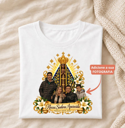 Camiseta Personalizada Nossa Senhora Aparecida com Foto