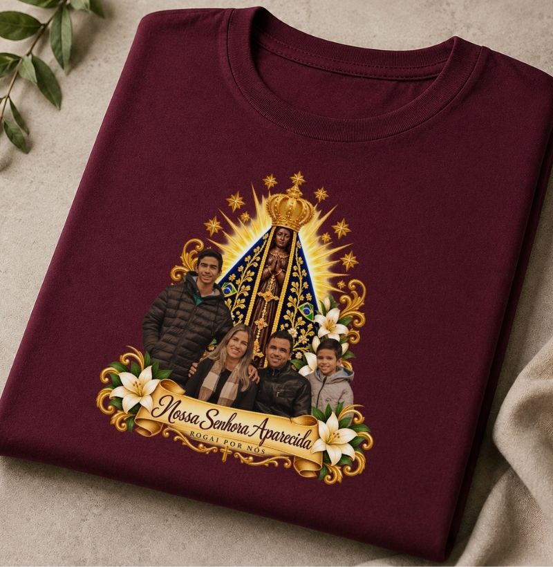 Camiseta Personalizada Nossa Senhora Aparecida com Foto