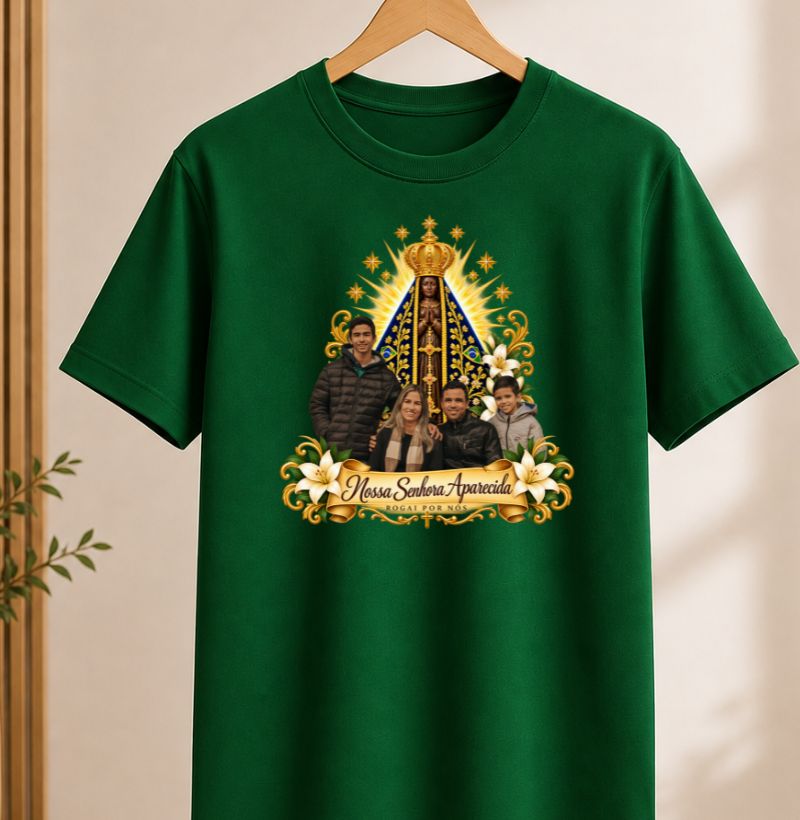 Camiseta Personalizada Nossa Senhora Aparecida com Foto