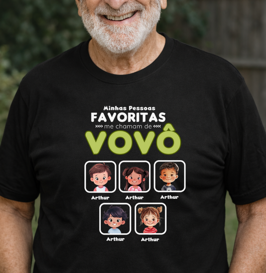 Camiseta Personalizada minhas pessoas favoritas me chamam de VOVÔ