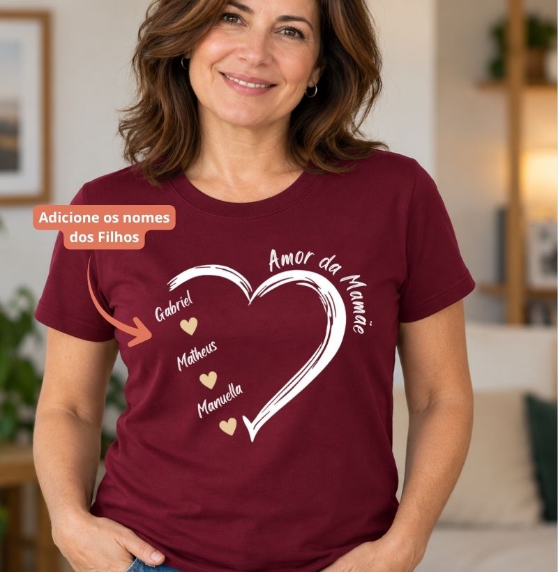 Camiseta Personalizada  Amores da Mamãe