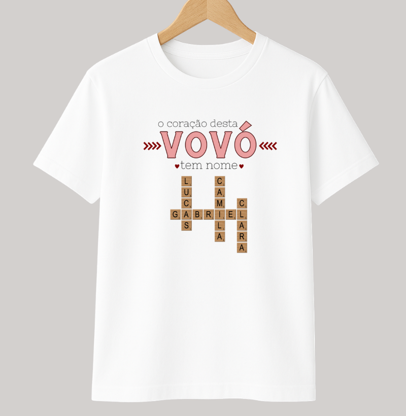 Camiseta Personalizada o coração tem nome