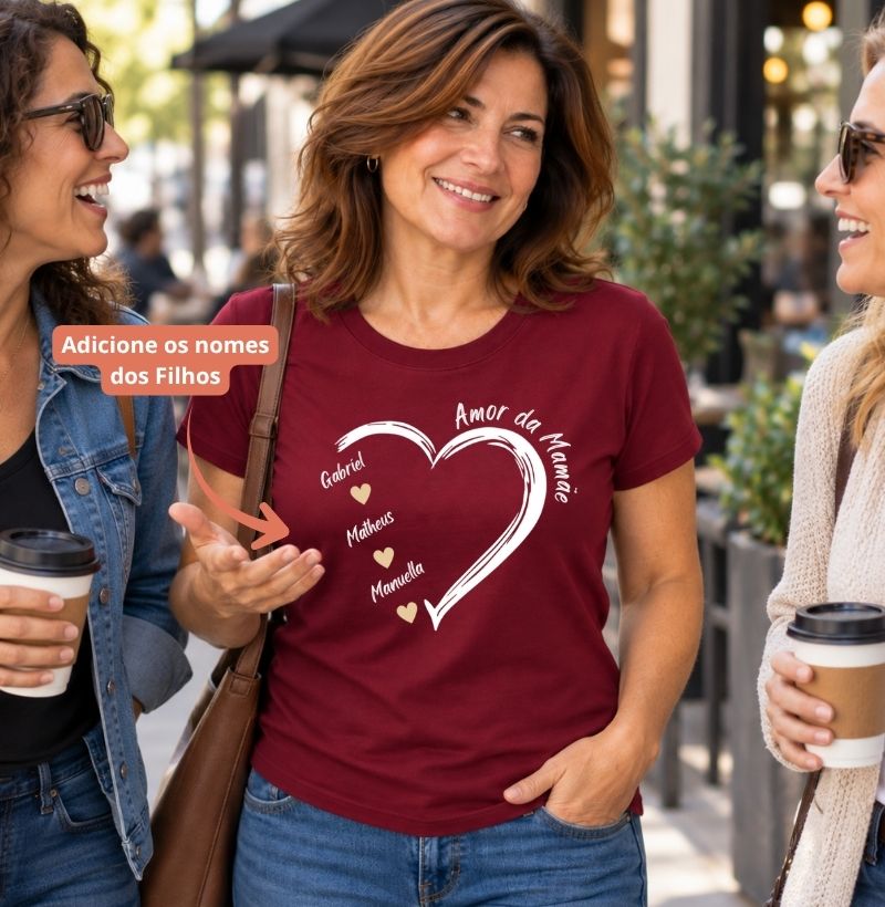 Camiseta Personalizada  Amores da Mamãe
