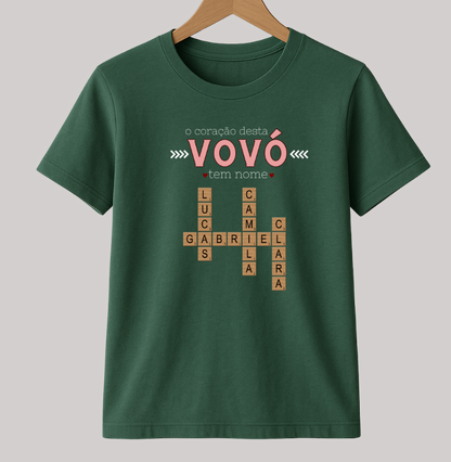 Camiseta Personalizada o coração tem nome