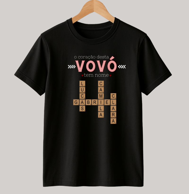 Camiseta Personalizada o coração tem nome
