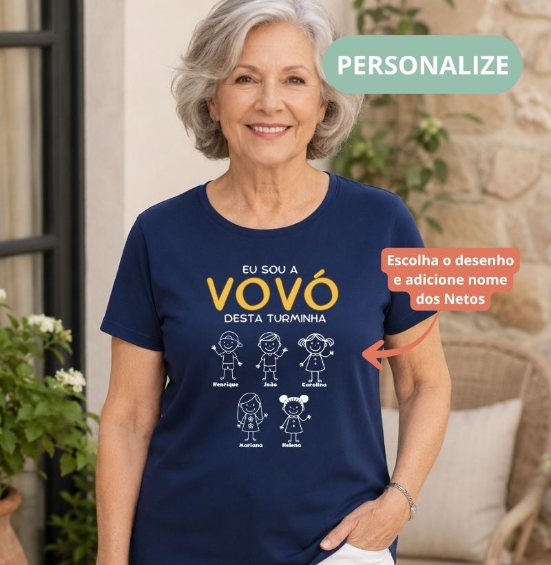 Camiseta Personalizada Eu sou Vovó/ Vovô  Desta turminha
