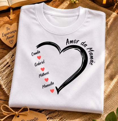 Camiseta Personalizada  Amores da Mamãe