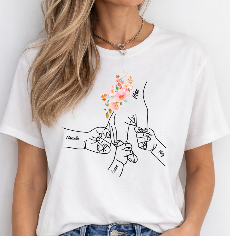 Camiseta Personalizada Mão de amor mãe