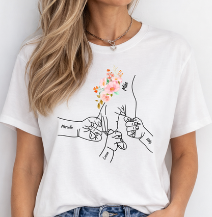 Camiseta Personalizada Mão de amor mãe