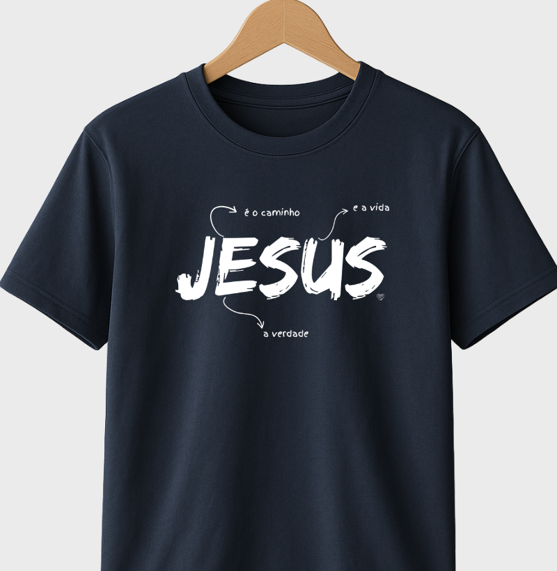 Camiseta Infantil Jesus é o caminho, verdade e vida