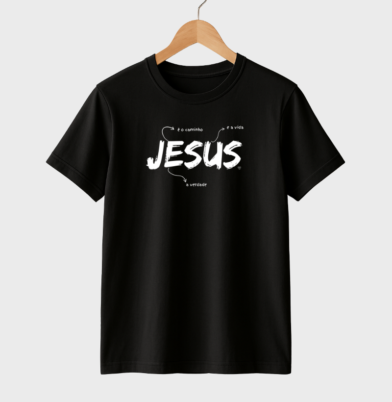 Camiseta Jesus é o caminho, verdade e vida (Algodão Peruano)