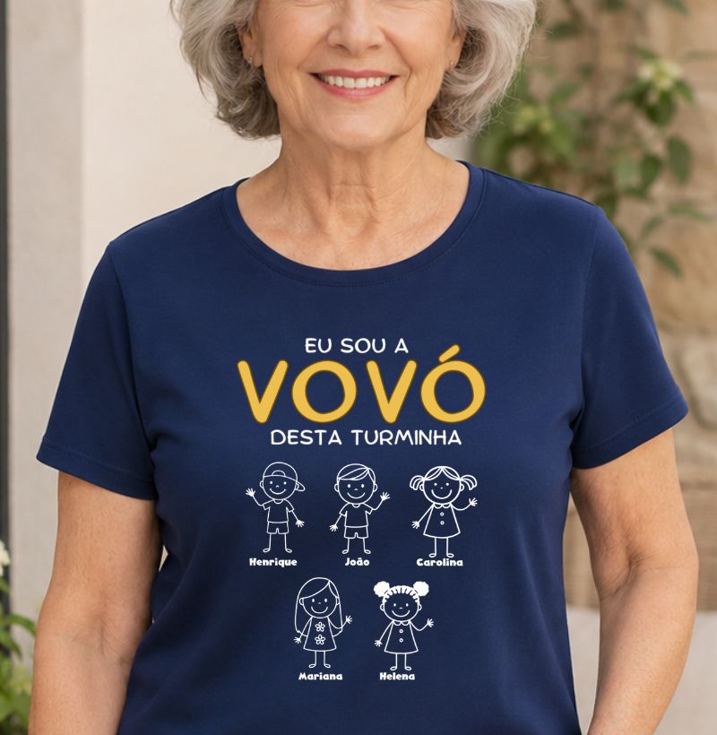 Camiseta Personalizada Eu sou Vovô/Vovó desta turminha