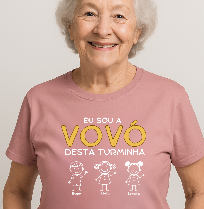 Camiseta Personalizada Eu sou Vovó/ Vovô  Desta turminha