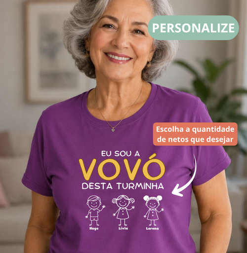 Camiseta Personalizada Eu sou Vovó/ Vovô  Desta turminha