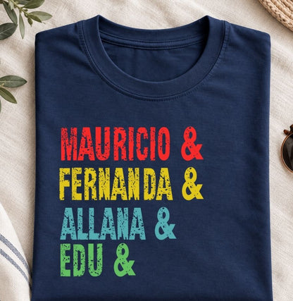Camiseta Personalizada nomes