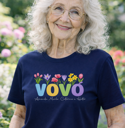 Camiseta Personalizada Vovó com Flores