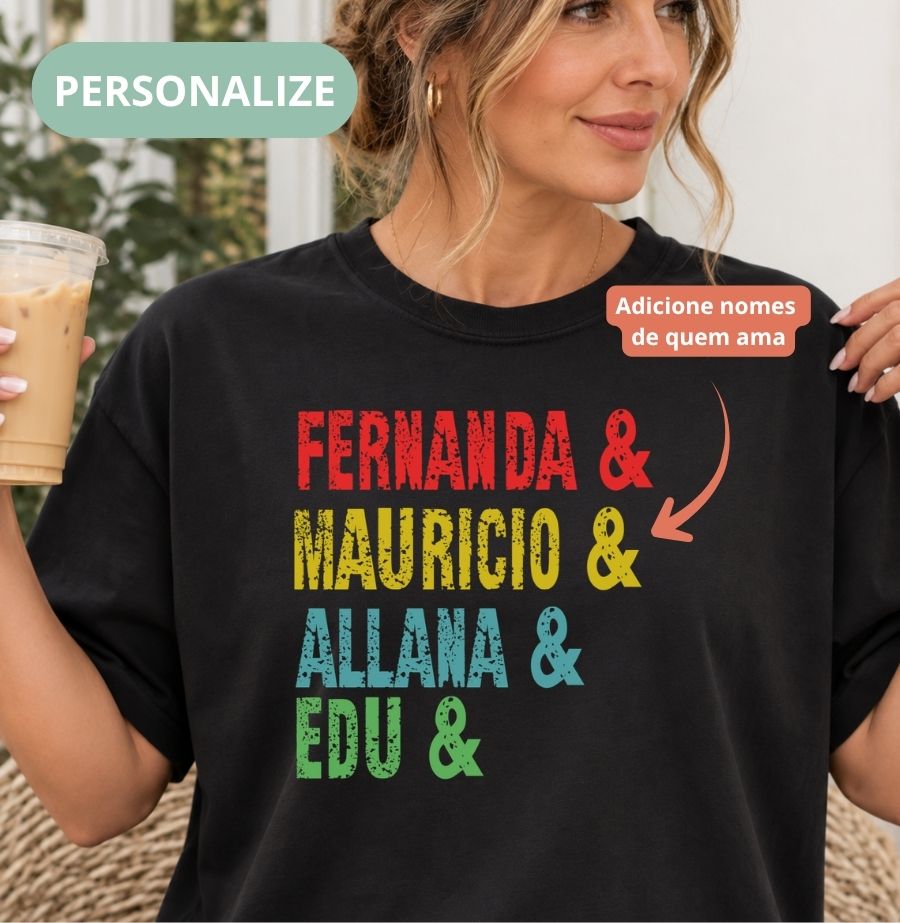 Camiseta Personalizada nomes
