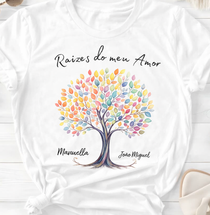 Camiseta Personalizada Raízes do meu Amor Mãe