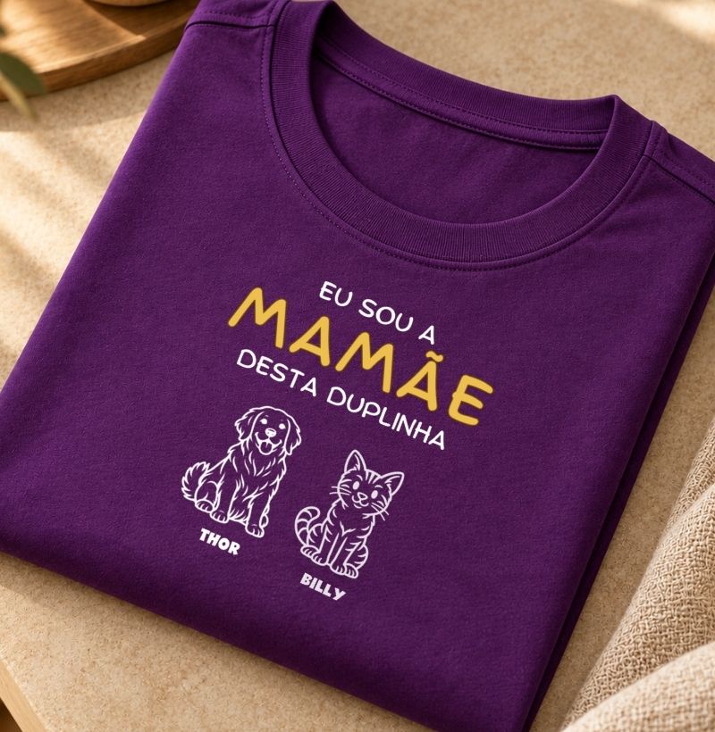 Camiseta Personalizada Mãe Pet Turminha