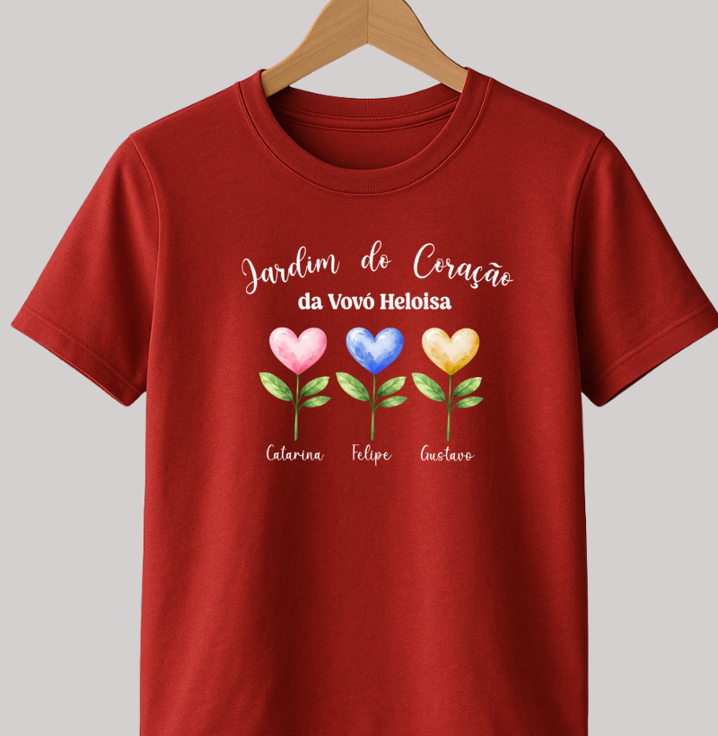 Camiseta Personalizada Jardim do Coração