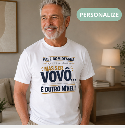 Camiseta Personalizada Vovô outro nível