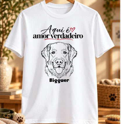 Camiseta Personalizada Pet Amor Verdadeiro