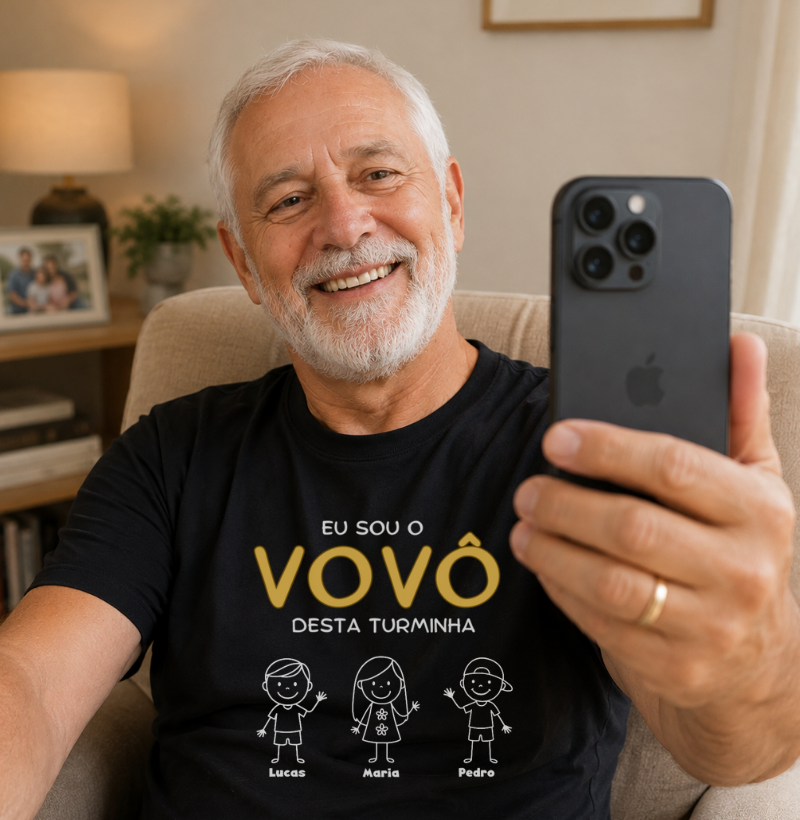 Camiseta Personalizada Eu sou Vovô/Vovó desta turminha