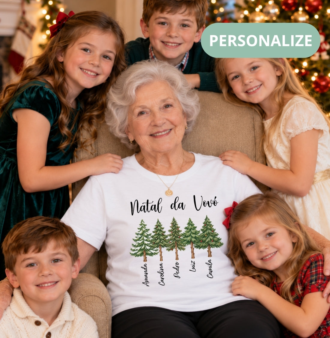 Camiseta Personalizada Natal da Vovó