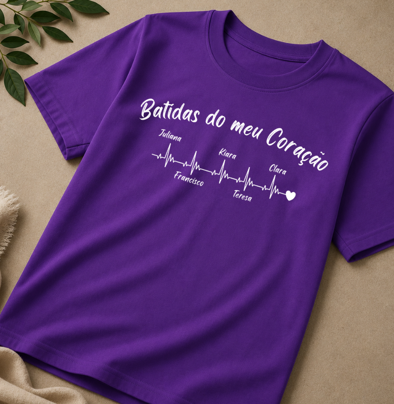 Camiseta Personalizada Batidas do meu coração
