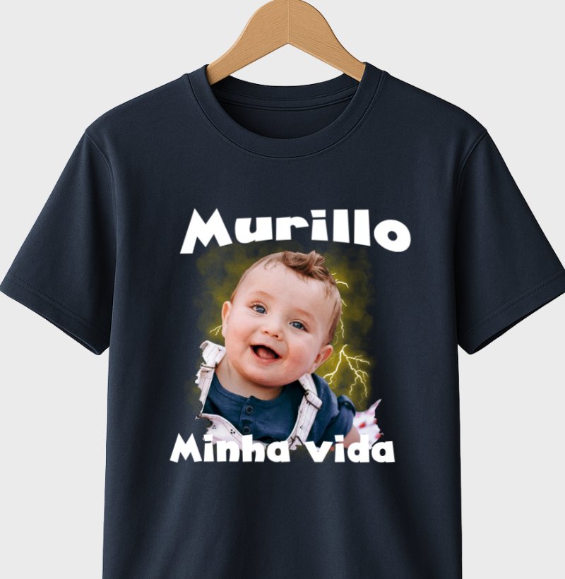 Camiseta Bootleg Personalizada  Meus Filhos com fotos