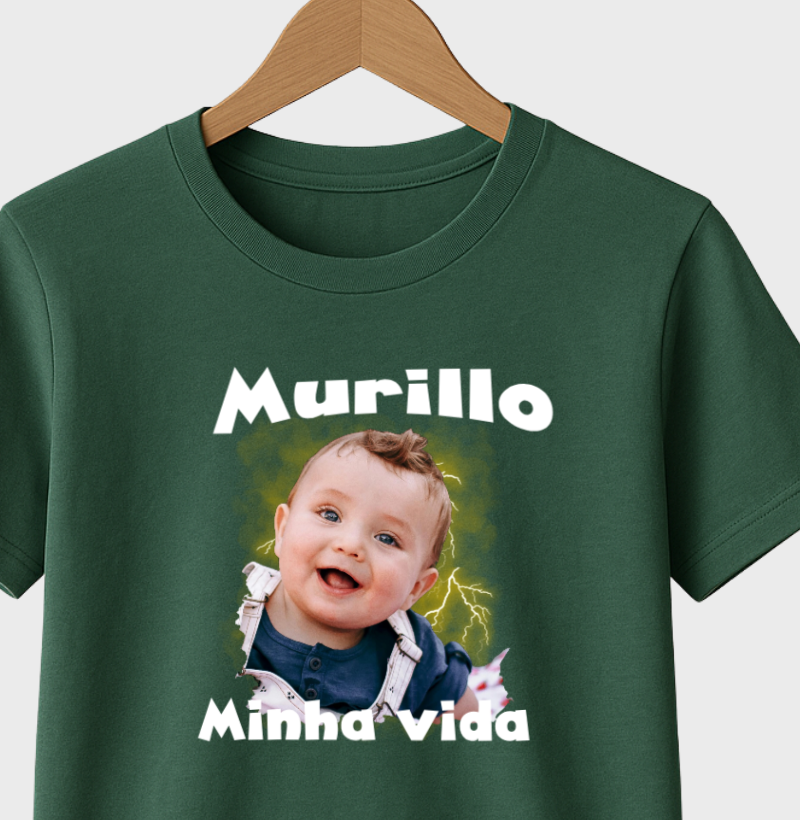Camiseta Bootleg Personalizada  Meus Filhos com fotos