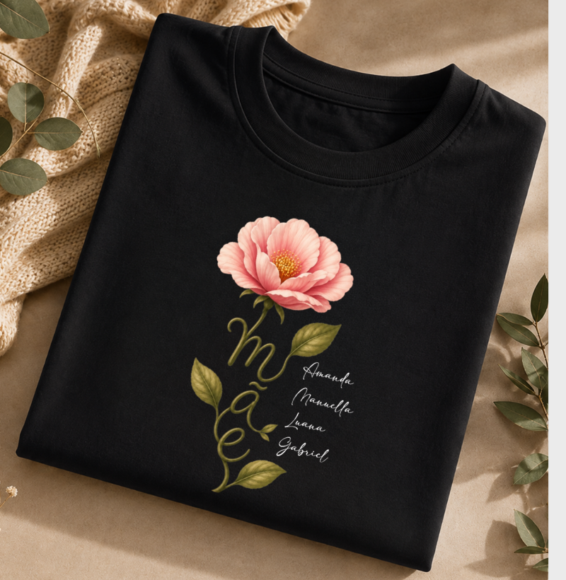 Camiseta Personalizada Flor de amor