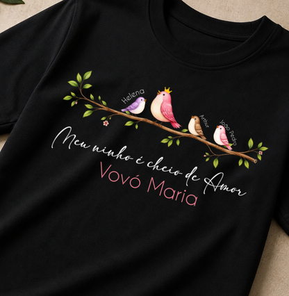Camiseta Personalizada Meu ninho de amor