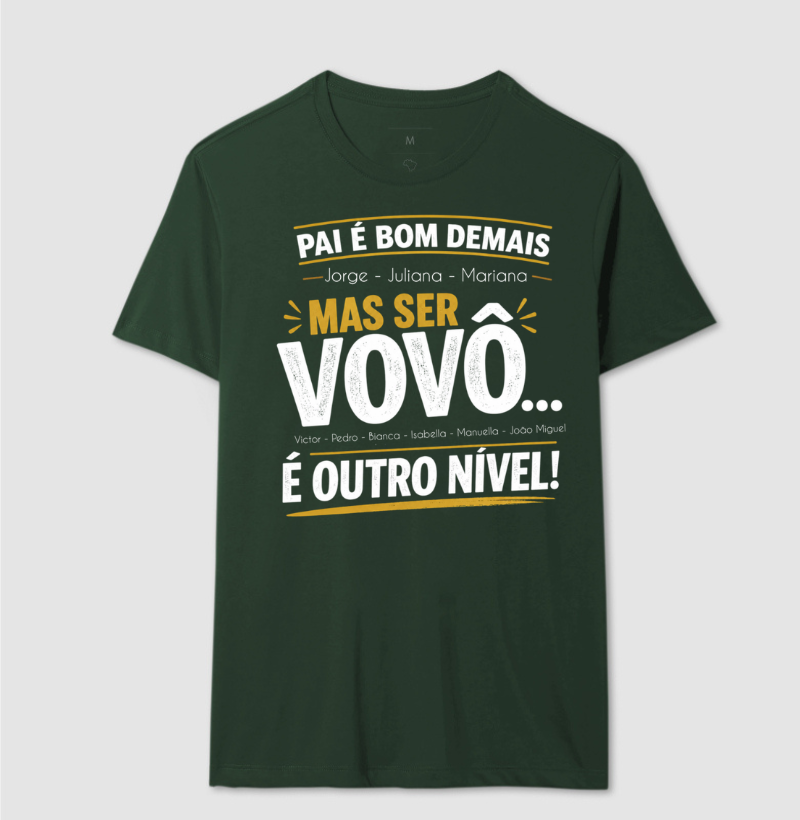 Camiseta Personalizada Vovô outro nível