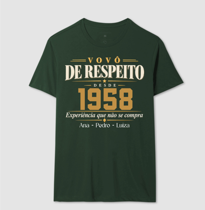 Camiseta Personalizada Vovô de respeito