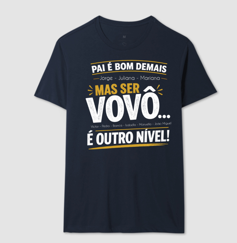 Camiseta Personalizada Vovô outro nível