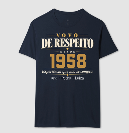 Camiseta Personalizada Vovô de respeito