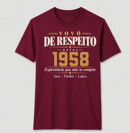 Camiseta Personalizada Vovô de respeito