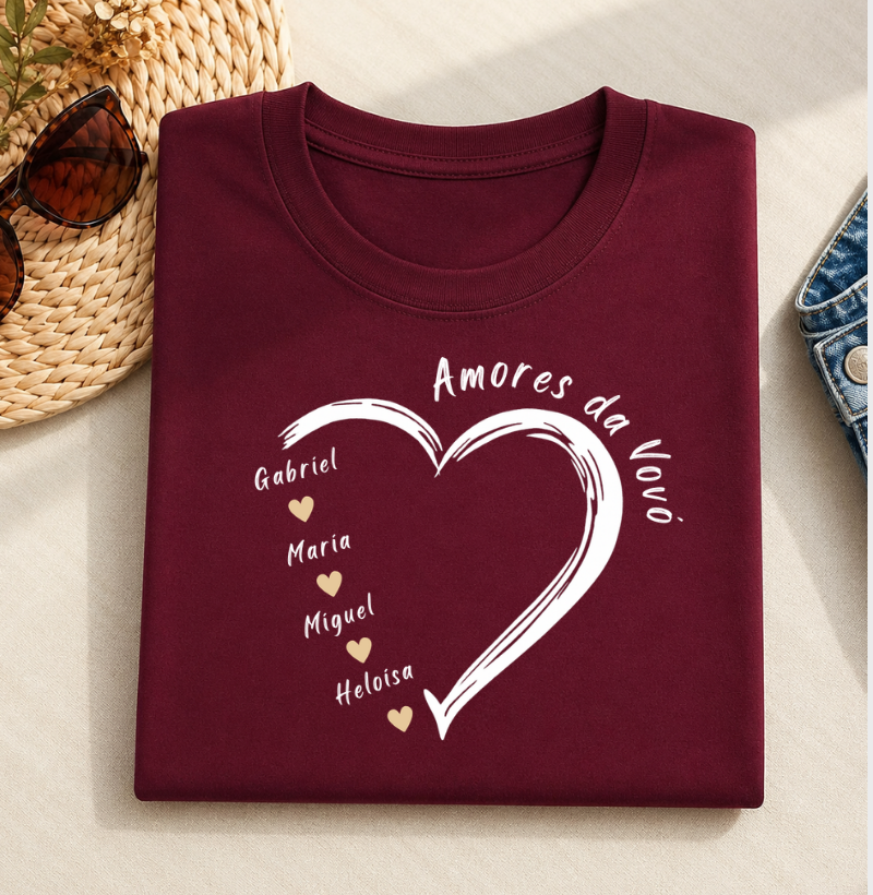 Camiseta Personalizada Amores da Vovó